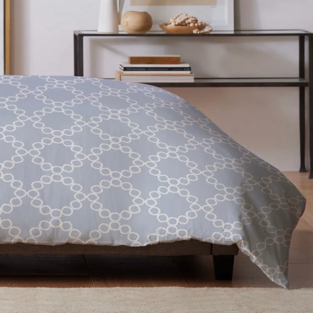 WESTPOINT HOME Palais Cotton Duvet Cover & Sham Set Blue SZ KING